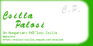 csilla palosi business card